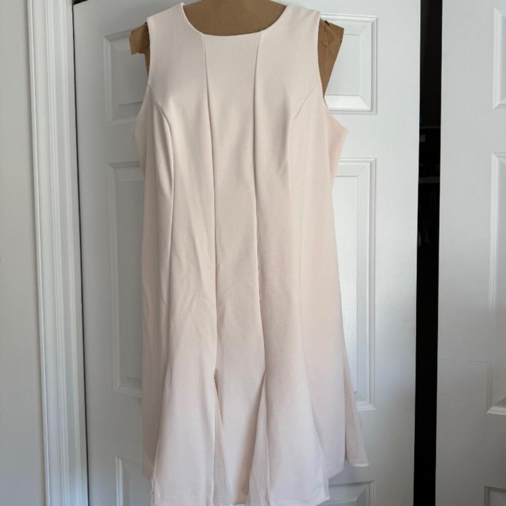 Scuba Crepe Crew Neck Sleeveless Dress